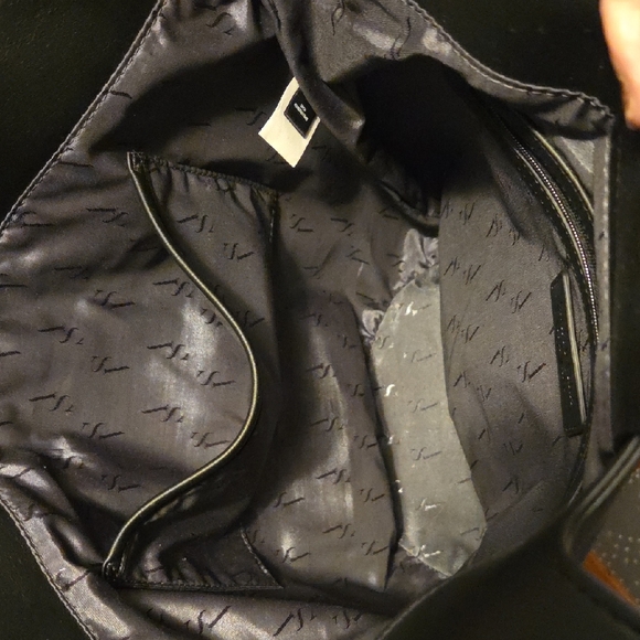 VEUC Vera Wang Black Textured Tote Preloved - Picture 4 of 6